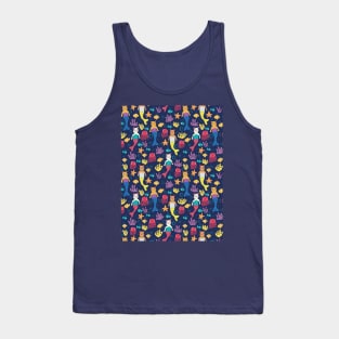 Cat Mermaids Pattern Tank Top